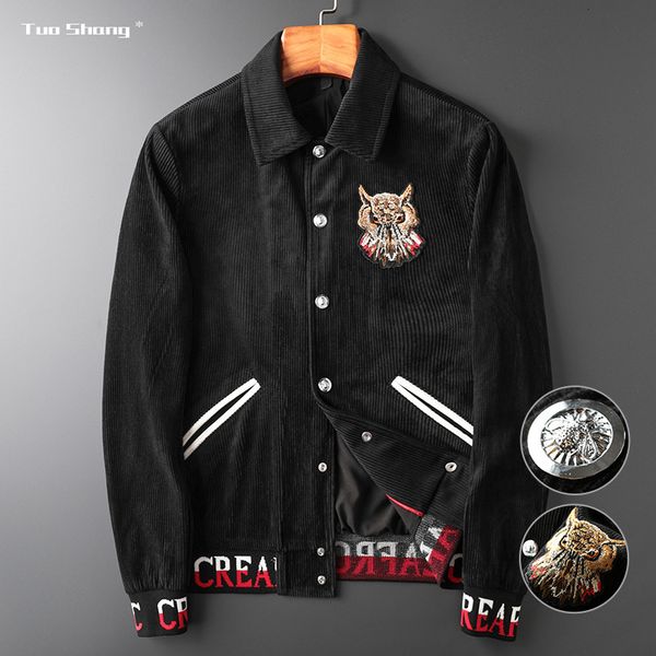 autumn | extension men's wear oupin light luxurious velvet lining heavy owl embroidered man jacket loose coat male, Black;brown
autumn | extension men's wear oupin light luxurious velvet lining heavy owl embroidered man jacket loose coat male, Black;brown