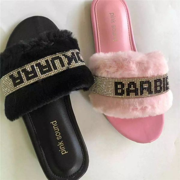 women fur slippers rhinestone diamond plus size summer wear club fuzzy panelled flip flops beachwear outside indoor outdoor luxury 0165, Black
women fur slippers rhinestone diamond plus size summer wear club fuzzy panelled flip flops beachwear outside indoor outdoor luxury 0165, Black
