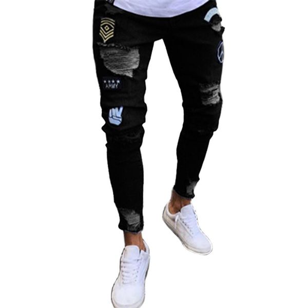 men fashion middle waist patchwork stretchy pocket full length jeans causal all seasons, Blue
men fashion middle waist patchwork stretchy pocket full length jeans causal all seasons, Blue
