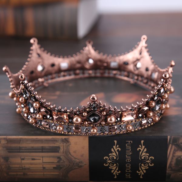baroque vintage bronze hair jewelry for women wedding bride pearl round tiaras crowns black crystal pageant hair accessories, Golden;white
baroque vintage bronze hair jewelry for women wedding bride pearl round tiaras crowns black crystal pageant hair accessories, Golden;white