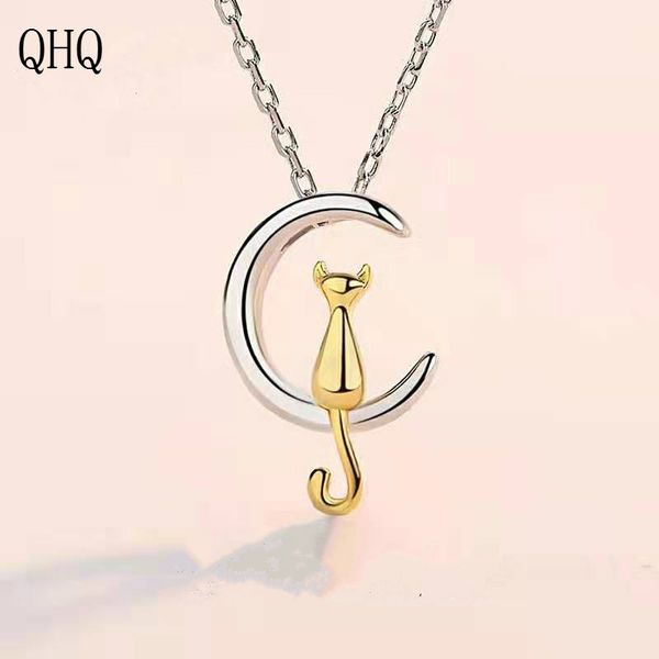 qhq pendant necklace gold neckless long friends choker fashion moon cat chain for women gifts accessories bohemian, Silver
qhq pendant necklace gold neckless long friends choker fashion moon cat chain for women gifts accessories bohemian, Silver