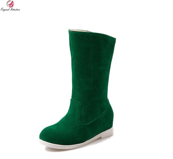 original intention women mid-calf boots round toe height increasing boots black beige green grey warm shoes woman us size 4-10.5
original intention women mid-calf boots round toe height increasing boots black beige green grey warm shoes woman us size 4-10.5