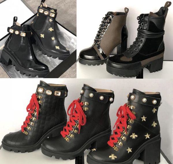 2019 designer bee platform desert boots lady leather ankle boots high heel martin shoes print check tweed with belt good quality 25 colors, Black
2019 designer bee platform desert boots lady leather ankle boots high heel martin shoes print check tweed with belt good quality 25 colors, Black