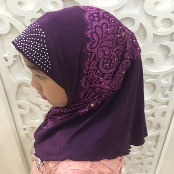 h1315 beautiful soft small girl muslim hijab with lace on hat muslim scarf girls headwrap, Red;brown
h1315 beautiful soft small girl muslim hijab with lace on hat muslim scarf girls headwrap, Red;brown