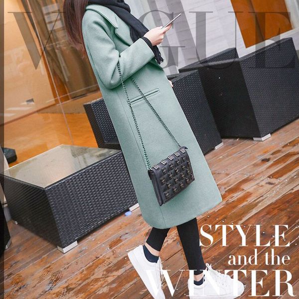 winter korean overcoat women 2019 fashion vintage wool blend coats women turn-down collar slim formal long overcoat, Black
winter korean overcoat women 2019 fashion vintage wool blend coats women turn-down collar slim formal long overcoat, Black