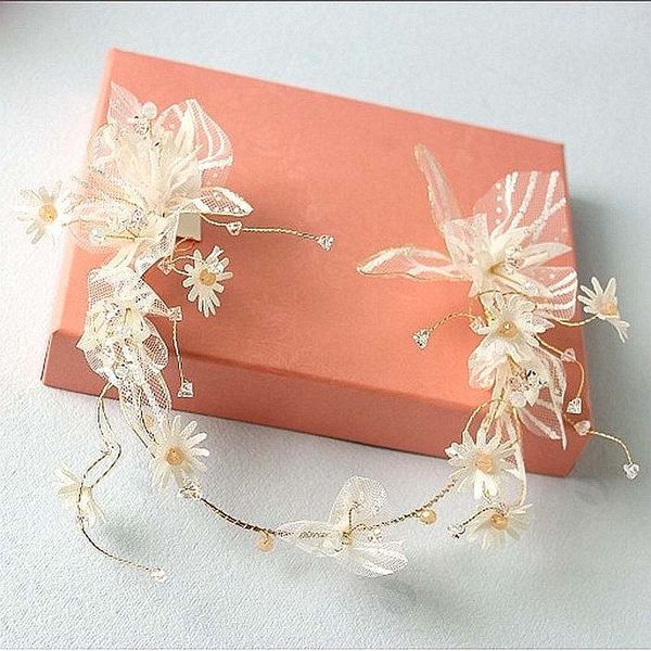 korean white crepe wedding hairdressing party hairband accessories bride wedding headdress, Golden;white
korean white crepe wedding hairdressing party hairband accessories bride wedding headdress, Golden;white