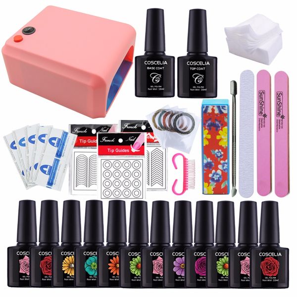 nail art base tool 36w uv lamp color soak off gel nail coat gel polish kit manicure set & kits polish set
nail art base tool 36w uv lamp color soak off gel nail coat gel polish kit manicure set & kits polish set