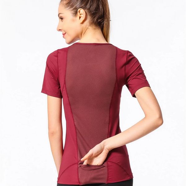 women's soft elastic stretchy mesh cooling workout energy t shirts with hidden pocket, White;red
women's soft elastic stretchy mesh cooling workout energy t shirts with hidden pocket, White;red