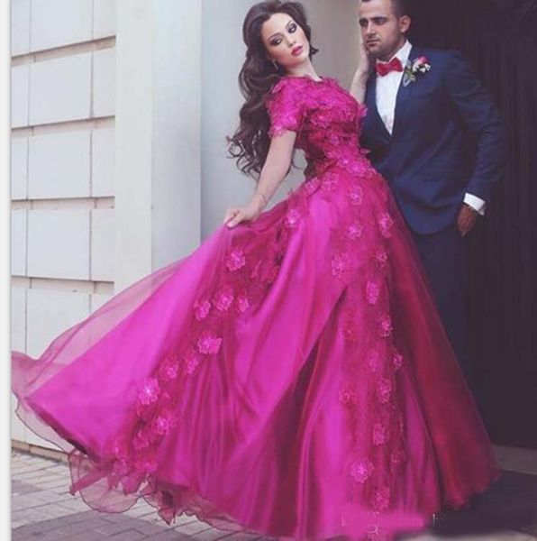 saudi arabic prom dresses jewel 3d-floral appliques beaded short sleeves floor length couple fashion evening gowns, Black;red
saudi arabic prom dresses jewel 3d-floral appliques beaded short sleeves floor length couple fashion evening gowns, Black;red