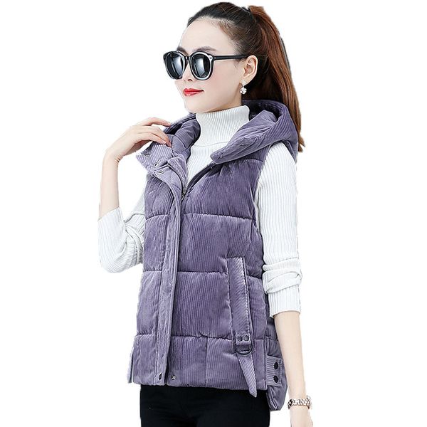 new women sleeveless corduroy vest jackets fashion slim autumn winter ladies korean hooded solid color outerwear plus size t319, Black;white
new women sleeveless corduroy vest jackets fashion slim autumn winter ladies korean hooded solid color outerwear plus size t319, Black;white