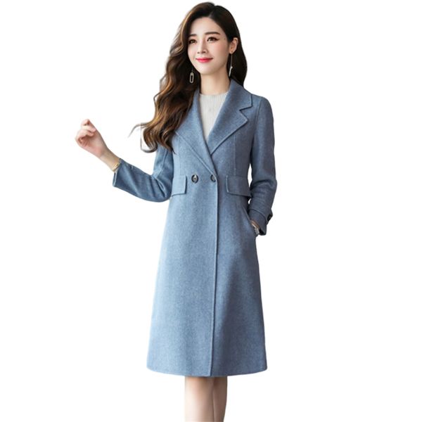 women's wool & blends 2021 double-faced coat women korean fashion long coats autumn winter quality casual woolen tide 100%, Black
women's wool & blends 2021 double-faced coat women korean fashion long coats autumn winter quality casual woolen tide 100%, Black