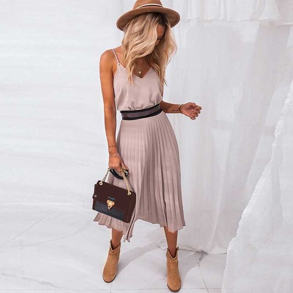 casual dresses 2021 women summer dress spaghetti strap v-neck pink female pleated midi office ladies party, Black;gray
casual dresses 2021 women summer dress spaghetti strap v-neck pink female pleated midi office ladies party, Black;gray