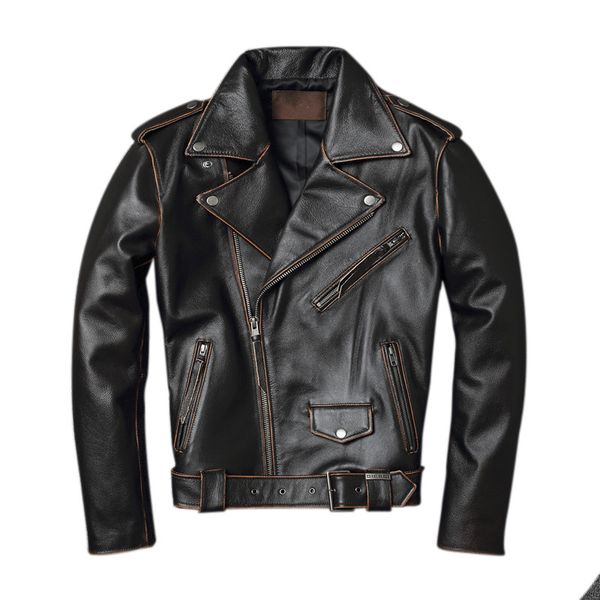 2019 vintage brown men american motorcycle leather jacket plus size xxxxl genuine cowhide short biker leather coat ing, Black
2019 vintage brown men american motorcycle leather jacket plus size xxxxl genuine cowhide short biker leather coat ing, Black