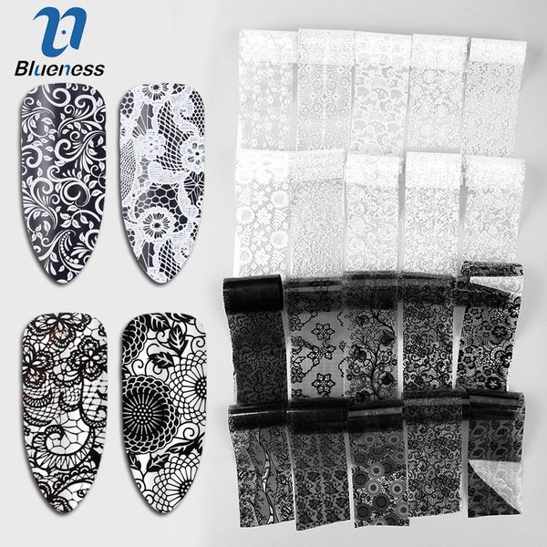 blueness 10roll/set nail foil sticker holographic flower design transfer decals paper manicure nail art decorations, Black
blueness 10roll/set nail foil sticker holographic flower design transfer decals paper manicure nail art decorations, Black