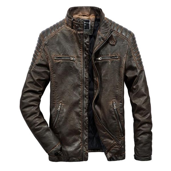 fashion men's autumn winter casual pocket zipper thermal leather jacket coat windbreak 2018 new, Black;brown
fashion men's autumn winter casual pocket zipper thermal leather jacket coat windbreak 2018 new, Black;brown
