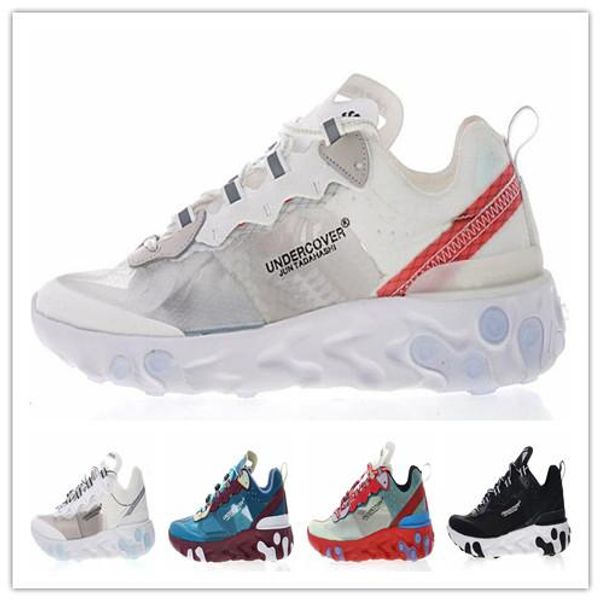 

2019 Epic React Element 87 Undercover Mens Running Shoes Outdoor Sport Women Trainers Mens Designer Shoes Sail Light Bone Sneakers Jogging H