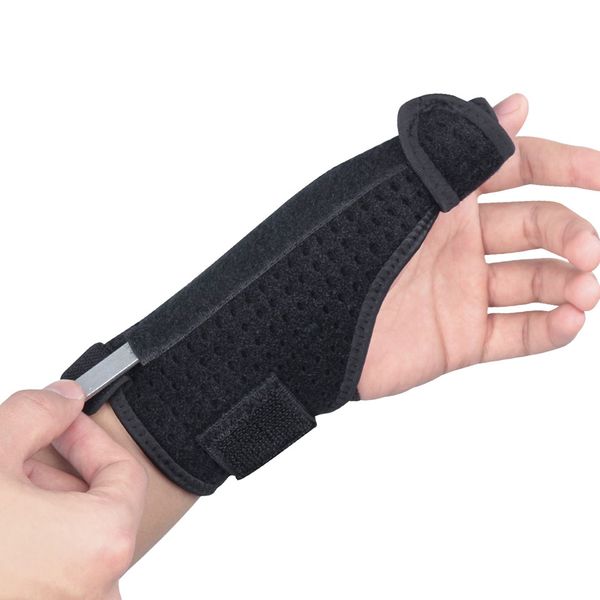 1pcs practical wrist thumb hand support brace elastic fitness wrap wrist support sport training exercise thumb protecter, Black;red
1pcs practical wrist thumb hand support brace elastic fitness wrap wrist support sport training exercise thumb protecter, Black;red