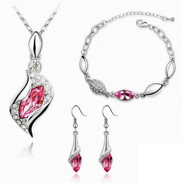 5 set elegant luxury design new fashion crystal set earring necklace bracelet three-piece jewelry set women gift, Black
5 set elegant luxury design new fashion crystal set earring necklace bracelet three-piece jewelry set women gift, Black
