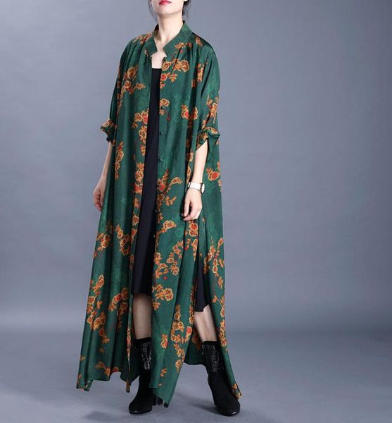 women 2020 spring national style stand collar trench coat outerwear ladies vintage loose overcoat female long coat, Tan;black
women 2020 spring national style stand collar trench coat outerwear ladies vintage loose overcoat female long coat, Tan;black