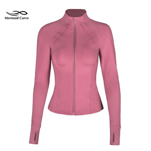 mermaid curve high collar running jacket women stretch tight long sleeve thumb hole sports jacket zipper dry fast fitness coat, Black;red
mermaid curve high collar running jacket women stretch tight long sleeve thumb hole sports jacket zipper dry fast fitness coat, Black;red