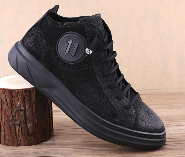 autumn and winter foreign trade running outdoor men's shoes sports leisure high - soled leather high - soled british fashion shoes, Black
autumn and winter foreign trade running outdoor men's shoes sports leisure high - soled leather high - soled british fashion shoes, Black