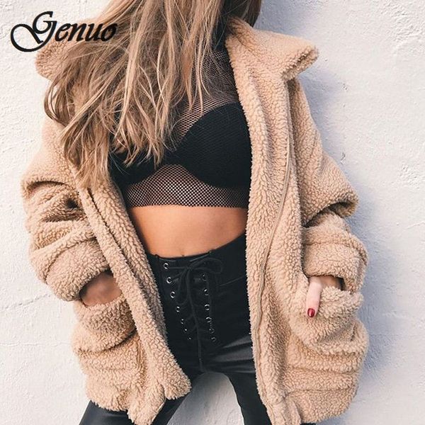 elegant faux fur coat women 2019 autumn winter warm soft zipper fur jacket female plush overcoat casual outerwear, Black 
elegant faux fur coat women 2019 autumn winter warm soft zipper fur jacket female plush overcoat casual outerwear, Black