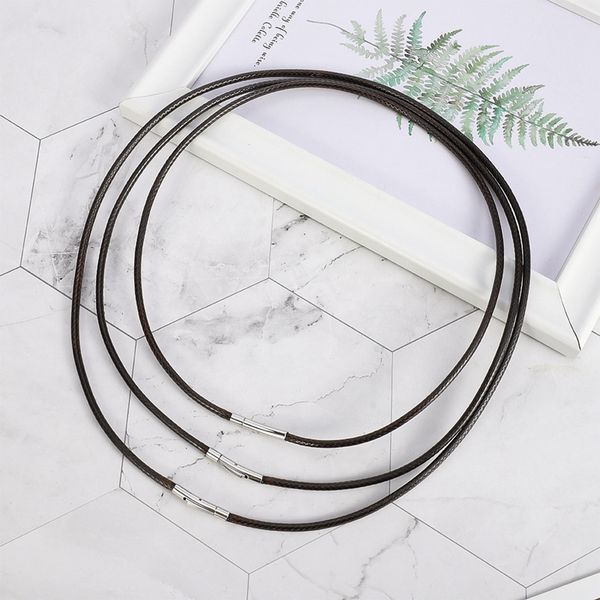 18inch cord wax leather cord necklaces diy jewelry accessories necklaces chain rope necklace men stainless steel bradied gift, Silver
18inch cord wax leather cord necklaces diy jewelry accessories necklaces chain rope necklace men stainless steel bradied gift, Silver