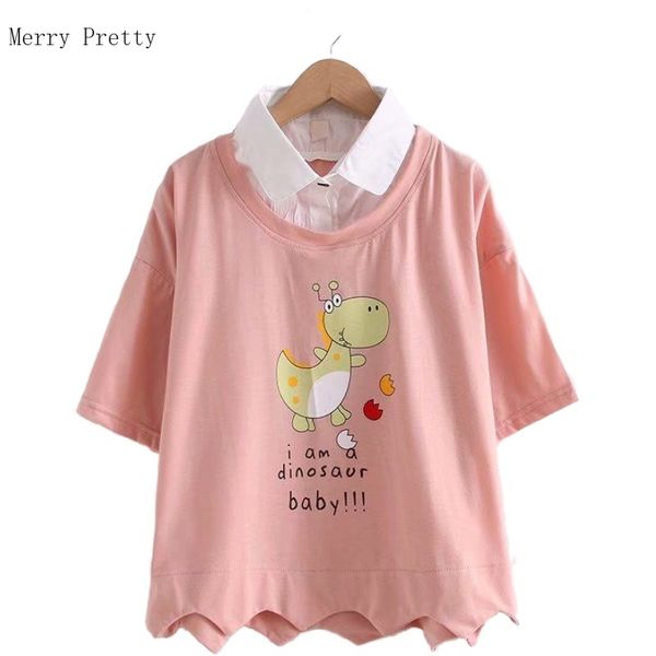 cartoon dinosaur and cactus print funny t shirts women short sleeve turndown collar patchwork t shirt summer cotton funny, White
cartoon dinosaur and cactus print funny t shirts women short sleeve turndown collar patchwork t shirt summer cotton funny, White