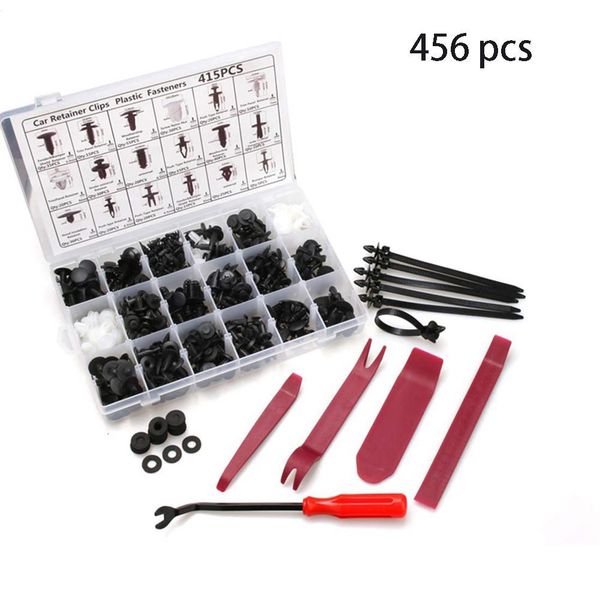 456pcs car accessories auto body plastic rivet clip repair kit used for trim panel bumper fender engine cover and splash shield
456pcs car accessories auto body plastic rivet clip repair kit used for trim panel bumper fender engine cover and splash shield