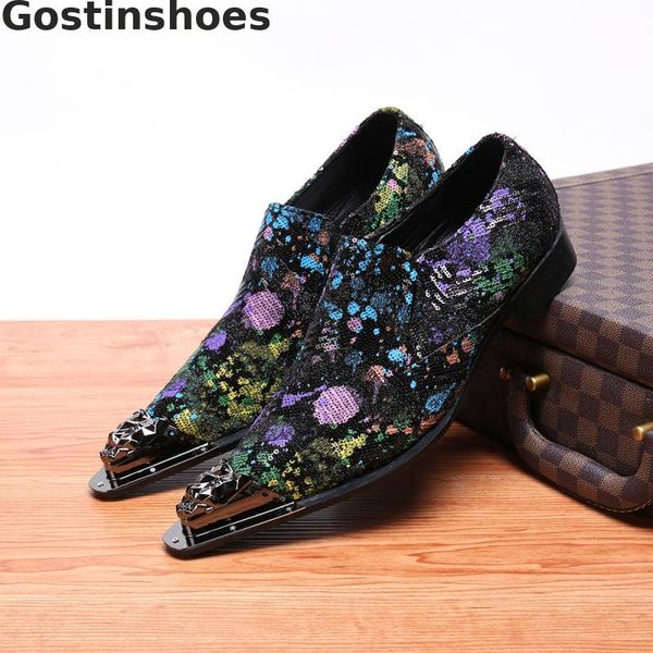 men fashion leather shoes genuine leather embroider casual shoes pointed men oxford metal captoe slip-on leisure, Black
men fashion leather shoes genuine leather embroider casual shoes pointed men oxford metal captoe slip-on leisure, Black