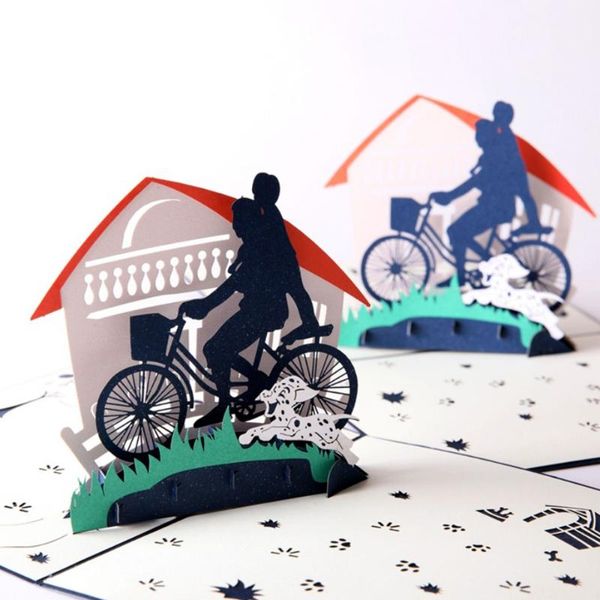 diy paper cut bicycle greeting card 3d handmade riding a bike father's day gift cards with envelope
diy paper cut bicycle greeting card 3d handmade riding a bike father's day gift cards with envelope