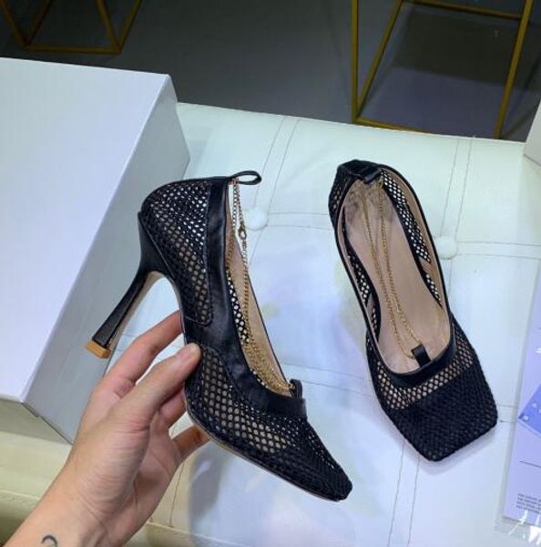 square head stiletto with women's shoes fashion high heels catwalk dress shoes classic style (with box, Black
square head stiletto with women's shoes fashion high heels catwalk dress shoes classic style (with box, Black