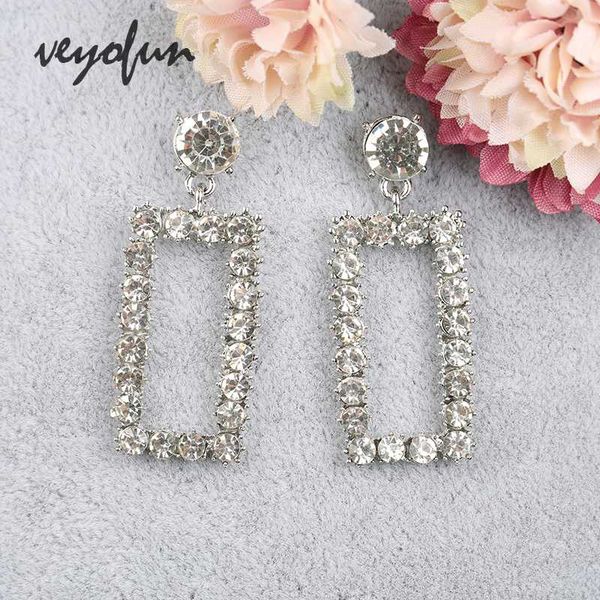 veyofun white rhinestone drop earrings hollow out square wedding dangle earrings for women fashion jewelry gift, Silver
veyofun white rhinestone drop earrings hollow out square wedding dangle earrings for women fashion jewelry gift, Silver