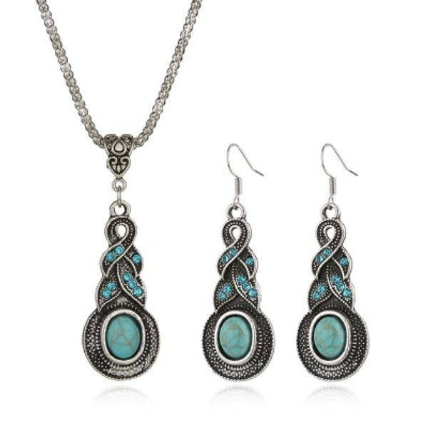 crystal water drop jewelry set for women blue stone infinity pendant necklace earings fashion jewelry accessories n961, Silver
crystal water drop jewelry set for women blue stone infinity pendant necklace earings fashion jewelry accessories n961, Silver