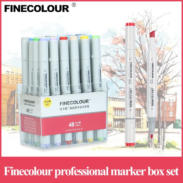 finecolour ef101 professional art markers standard 24/36/48/60/72 colors double heads sketch drawing markers pen alcoholic oily 
finecolour ef101 professional art markers standard 24/36/48/60/72 colors double heads sketch drawing markers pen alcoholic oily