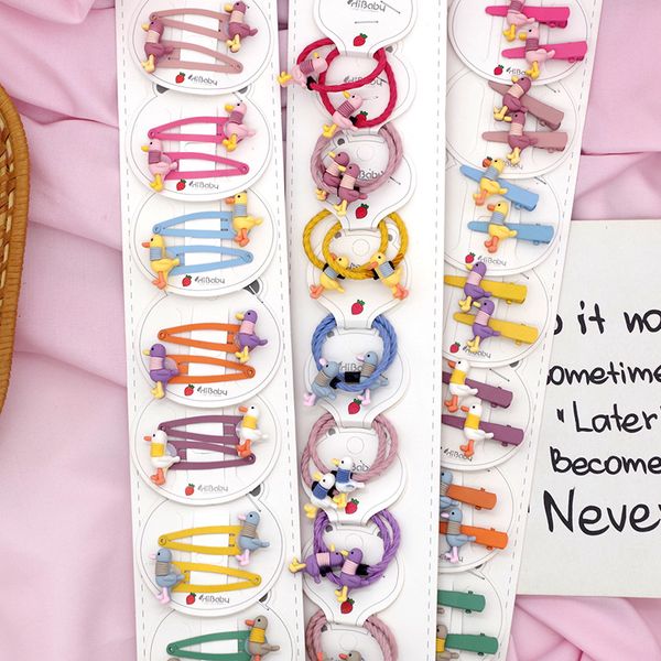10 pair children creative cute cartoon happy duck rubber band hairpins fashion sweet girl princess bb clip hair accessories, Slivery;white
10 pair children creative cute cartoon happy duck rubber band hairpins fashion sweet girl princess bb clip hair accessories, Slivery;white