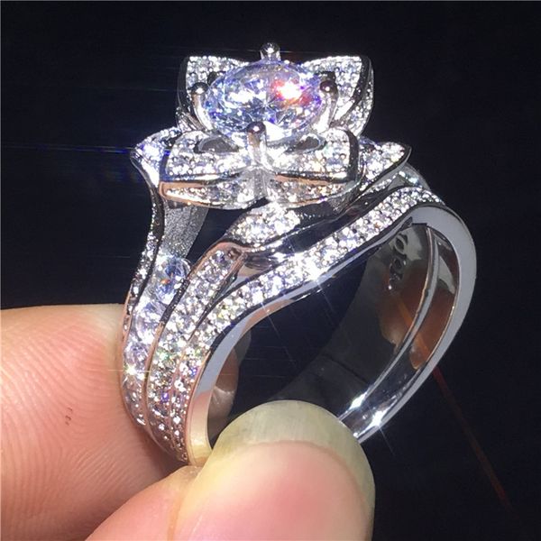 vecalon flower promise ring set 925 sterling silver diamond engagement wedding band rings for women men vintage finger jewelry, Slivery;golden
vecalon flower promise ring set 925 sterling silver diamond engagement wedding band rings for women men vintage finger jewelry, Slivery;golden