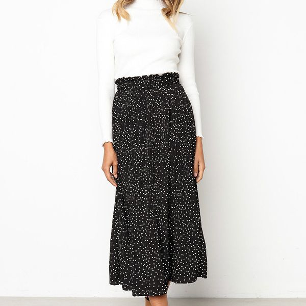 boho spring fashion skirts casual women's high waist elastic pleated summer skirt polka dot printed pockets skirts party m0396, Black
boho spring fashion skirts casual women's high waist elastic pleated summer skirt polka dot printed pockets skirts party m0396, Black