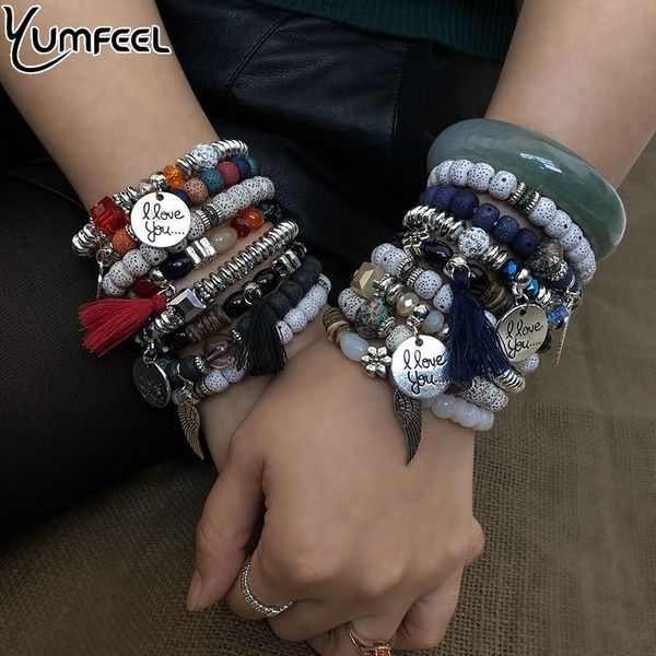 yumfeel fashion charm beads bracelets women bohemia vintage feather disc tassel bracelet & bangle set jewelry wood layer crystal, Black
yumfeel fashion charm beads bracelets women bohemia vintage feather disc tassel bracelet & bangle set jewelry wood layer crystal, Black