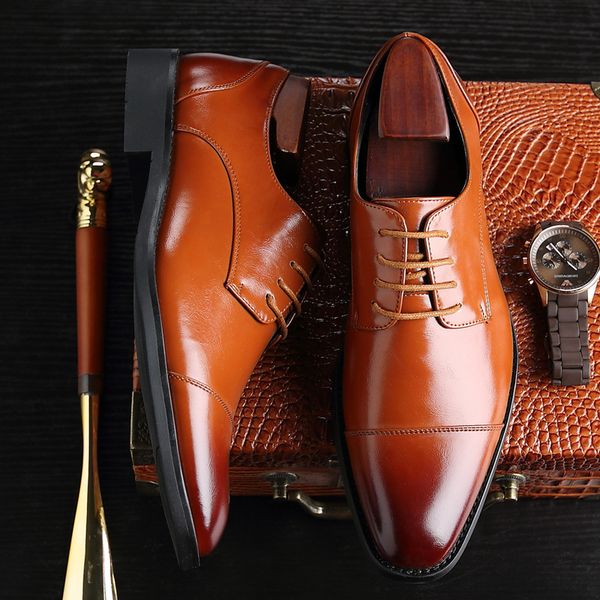 men derby shoes dress leather shoes brown blue black men lace-up capped toe for office wedding party
men derby shoes dress leather shoes brown blue black men lace-up capped toe for office wedding party
