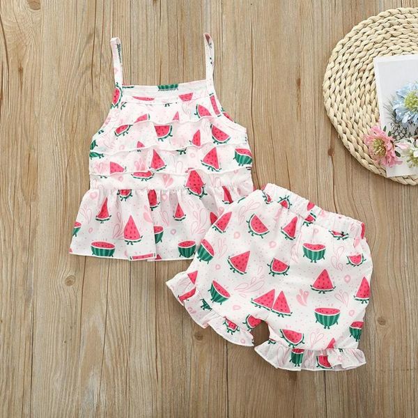 clothing sets summer baby girls sleeveless watermelon print sling vest+floral shorts outfits set, White
clothing sets summer baby girls sleeveless watermelon print sling vest+floral shorts outfits set, White