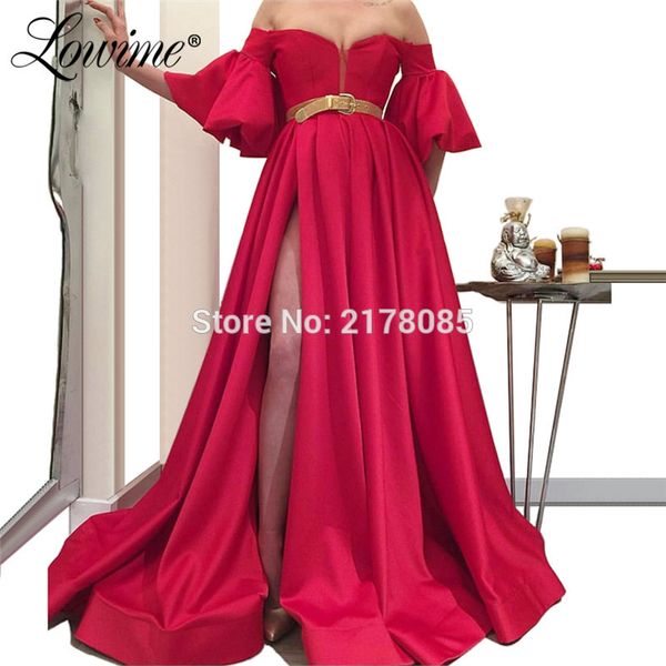 simple long prom dresses high split side satin party dress 2019 with belt formal women celebrity dress evening gowns, White;black
simple long prom dresses high split side satin party dress 2019 with belt formal women celebrity dress evening gowns, White;black