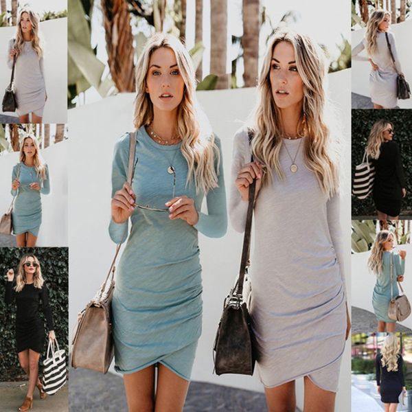 100005 4-year irregular hip-covered women's long-sleeved dress, Black;gray
100005 4-year irregular hip-covered women's long-sleeved dress, Black;gray