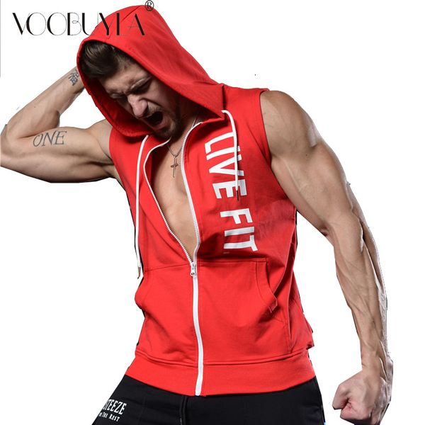 voobuyla new men sleeveless tank shirt fitness bodybuilding singlet summer male hooded vest with zipper pocket running vest, Black;blue
voobuyla new men sleeveless tank shirt fitness bodybuilding singlet summer male hooded vest with zipper pocket running vest, Black;blue