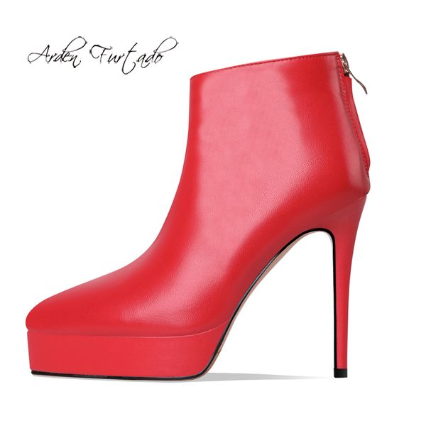 arden furtado fashion women's shoes winter red pointed toe stilettos heels zipper pure color waterproof short boots leather, Black
arden furtado fashion women's shoes winter red pointed toe stilettos heels zipper pure color waterproof short boots leather, Black