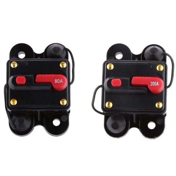 12 volt circuit breaker 80a +200a amp inline reset self test 50amp car audio stereo fuse
12 volt circuit breaker 80a +200a amp inline reset self test 50amp car audio stereo fuse