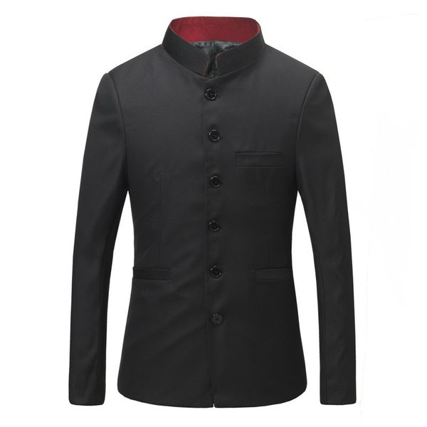 japanese style red stand collar school uniform men slim tunic suit jackets, Black;brown
japanese style red stand collar school uniform men slim tunic suit jackets, Black;brown