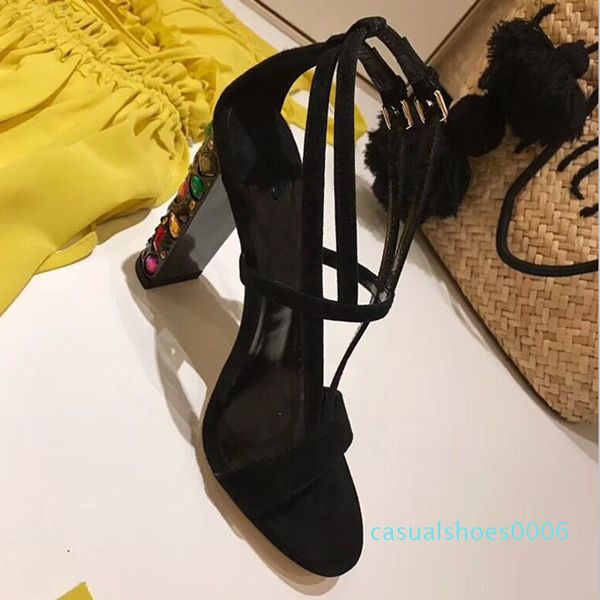 lucky2019 manual customized product rhinestone colour jewel sandals sheepskin coarse fasciola toe high women shoes c06, Black
lucky2019 manual customized product rhinestone colour jewel sandals sheepskin coarse fasciola toe high women shoes c06, Black