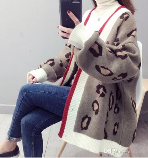 2019 new net red sweater outerwear women's loose spring and autumn medium length thickened autumn and winter knitwear cardigan, White;black
2019 new net red sweater outerwear women's loose spring and autumn medium length thickened autumn and winter knitwear cardigan, White;black