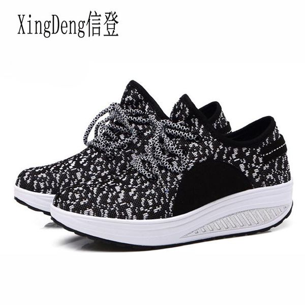 xingdeng lady fashion casual swing slimming shoes women lace up air mesh breathable flat increasing height wedge shoes, Black
xingdeng lady fashion casual swing slimming shoes women lace up air mesh breathable flat increasing height wedge shoes, Black